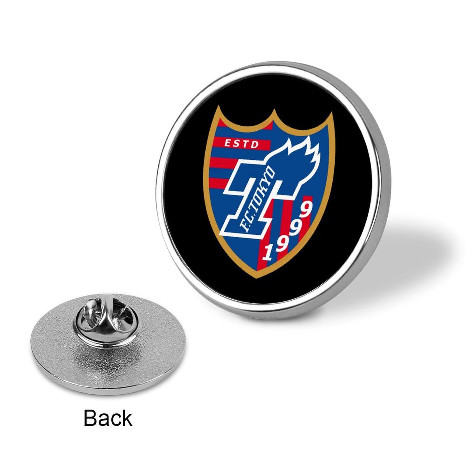 Amazon.co.jp: FC東京 丸バッジ ブローチ ピンブローチ ピンバッジ